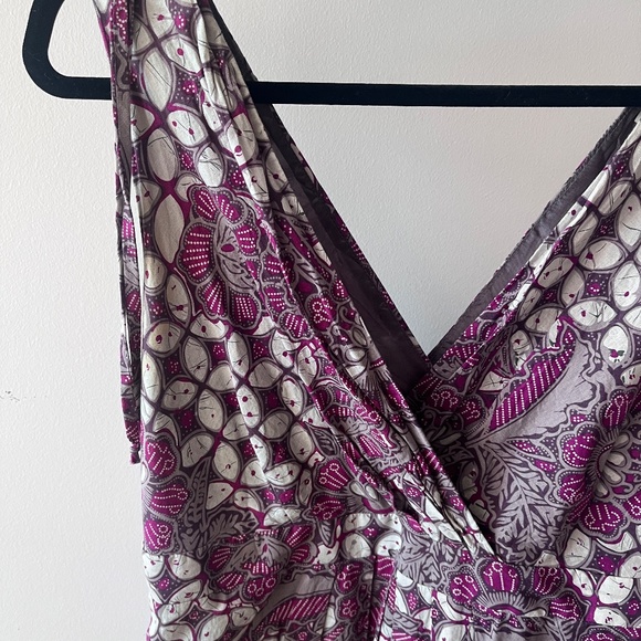 Purple pattern maxi dress (size 10) - Picture 2 of 4